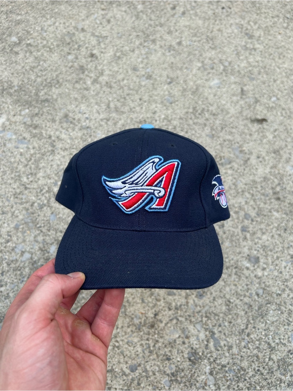 C.C Navy Baseball Cap with Red & White Patch